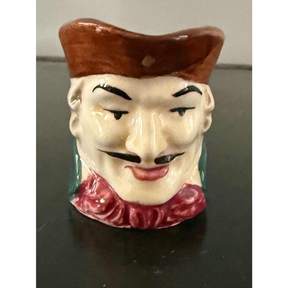 Vintage TOBY Pitcher Jug 2.5" JAPAN Man With Mustache
